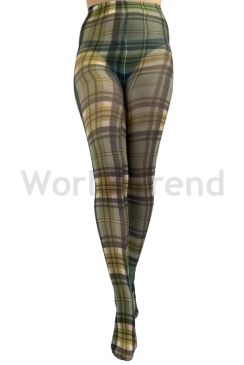 Pamela Mann Zld Tartan mints harisnyanadrg